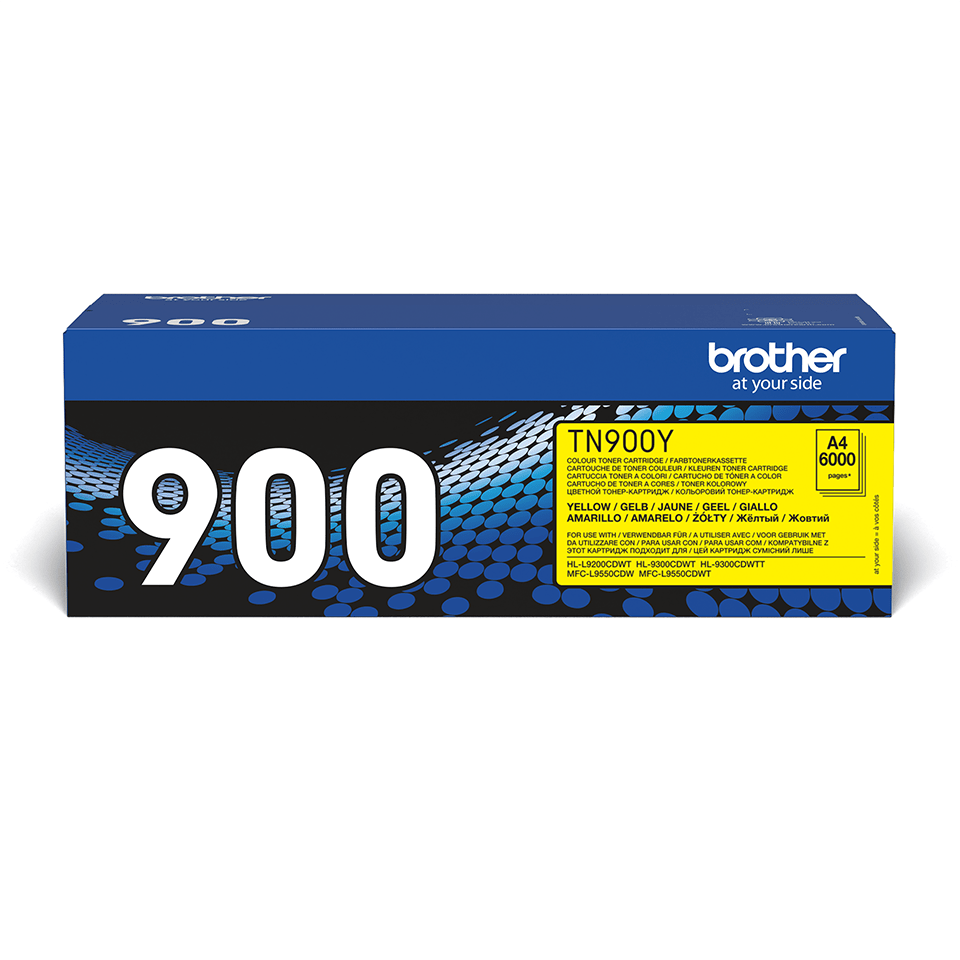 Original Brother TN900Y super høykapasitet toner – gul